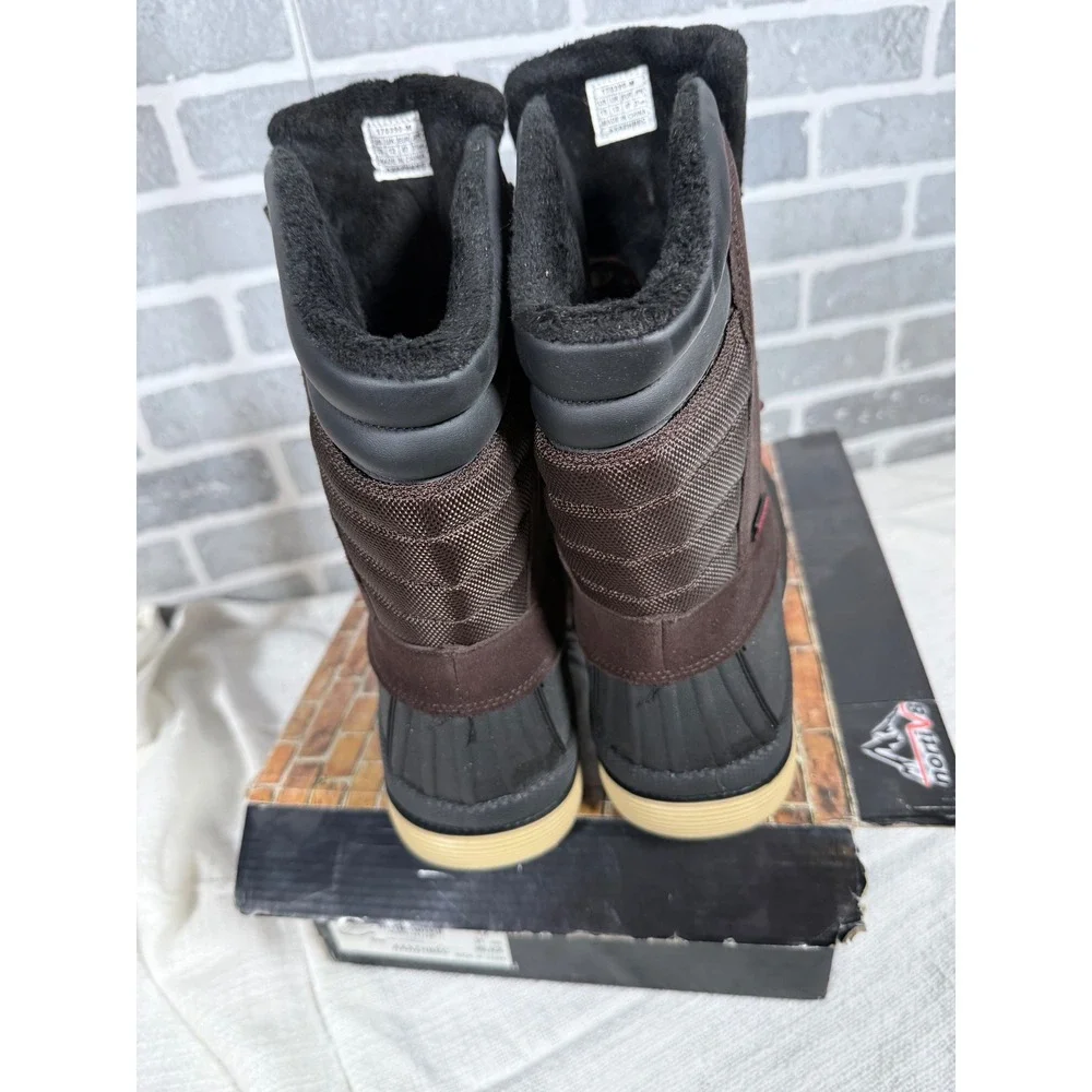 Nortiv8 Mens Snow Boots‎ 170390-M Brown Black Waterproof Insulated Size 13